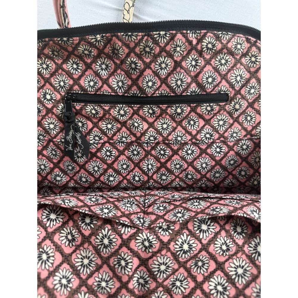 Vera Bradley Mod Floral Pink Bowler Bag Quilted Purse Retired Y2K Floral - Picture 3 of 3